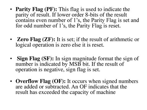 parity flag in 8086|Parity flag .